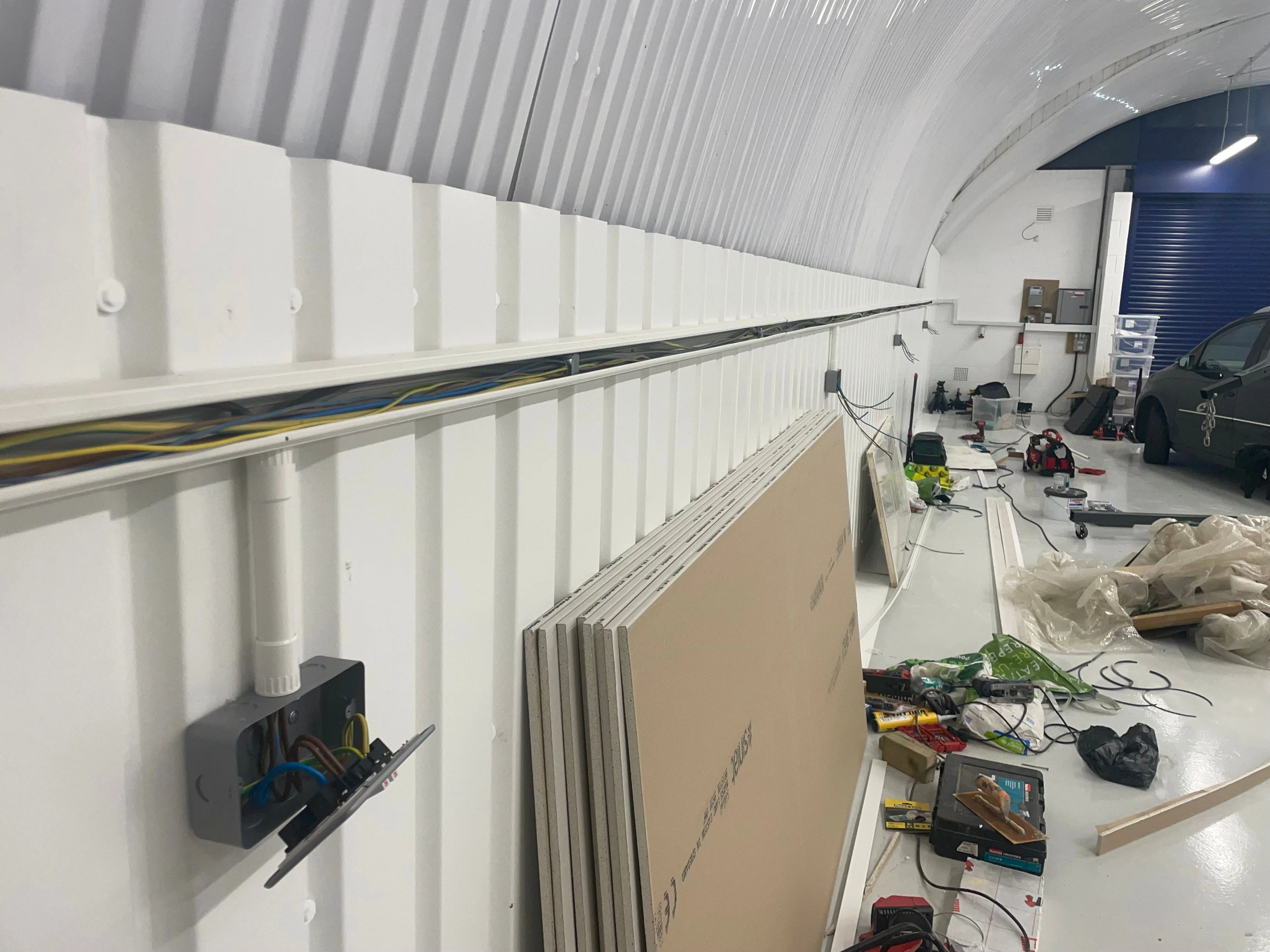 New power circuits installed for a garage in London